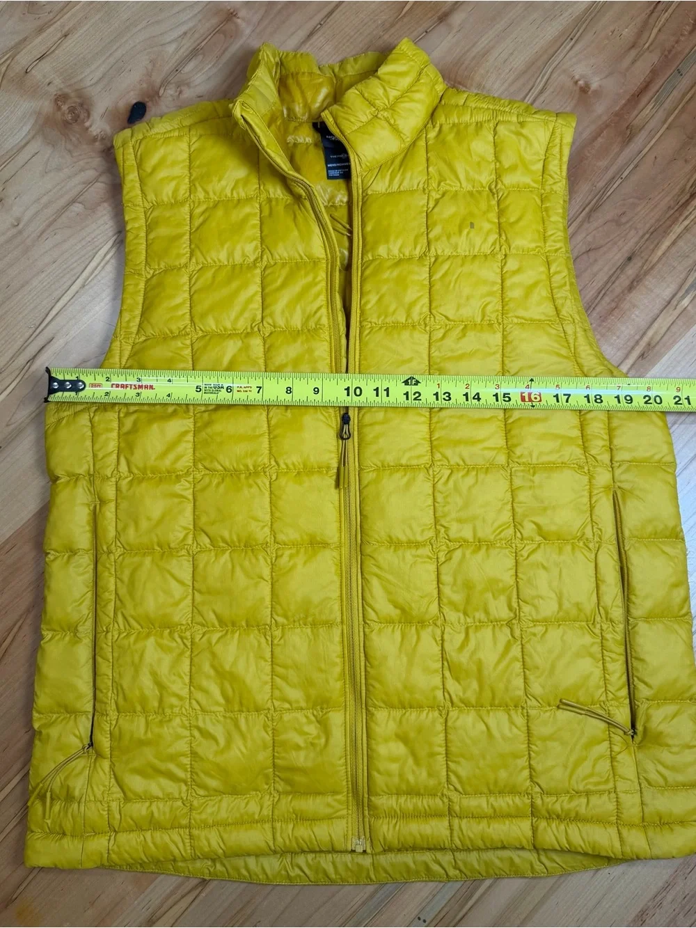 The North Face ThermoBall Eco Men’s Vest Size M Yellow Lightweight Puffer